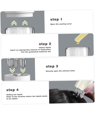 2 in 1 Hair Oil Applicator Bottle for Hair Growth - Scalp Oil Dispenser with Clear Scale & 5 Rebound Columns - Buy Online on GoSupps.com