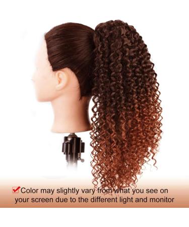 Colorfulpanda Afro Kinky Curly Ponytail 14inch - Black/Auburn Synthetic Hair Extension for Black Women - Buy Online on GoSupps.com