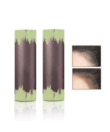 2PCS Hair Powder Hairline Powder Stick,Hair Shading Sponge Pen Waterproof Long Lasting,Root Touch Cover Up Hair-line Powder Filler for Women Girls - Dark Brown
