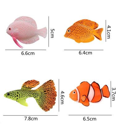 Buy Numama Artificial Fish for Aquarium | Colorful 4pcs Decorative Ornaments for Fish Tanks - Buy Online on GoSupps.com