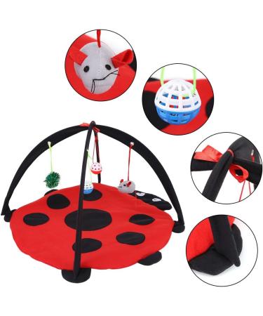 Multifunctional Cat Activity Mat Cat Play Mat with Balls Mouse Hanging Toy Foldable Interactive Play Area Station for Cats Kitten - Buy Online on GoSupps.com