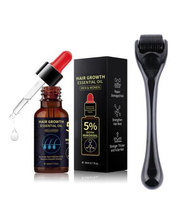 Hair Growth Oil Natural Hair Density Essential Oil Deeply Nourishing Scalp Stimulates Hair Growth Thickening Hair Hair Growth Serum for All Hair Types (Hair Growth Oil Set)