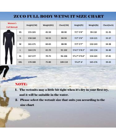 ZCCO Women's 3mm Neoprene Full Body Wetsuit - Black Medium | Ideal for Water Sports and Diving - Buy Online on GoSupps.com