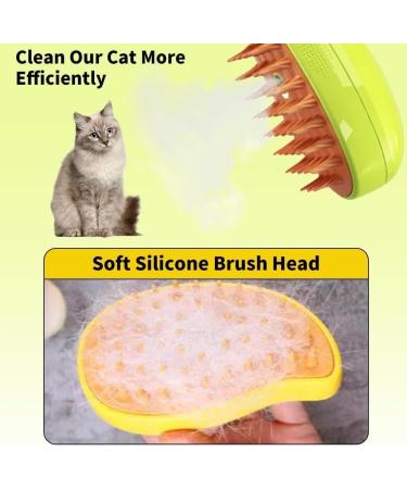 Steamy Cat Brush 3 In1 Cat Steam Brush Pet Hair Cleaner Brush Self Cleaning Steam Brush Cat Steamer Brush Massage Cat Hair Brush for Removing Tangled Loosse Hair for Home Office School Height blue - Buy Online on GoSupps.com