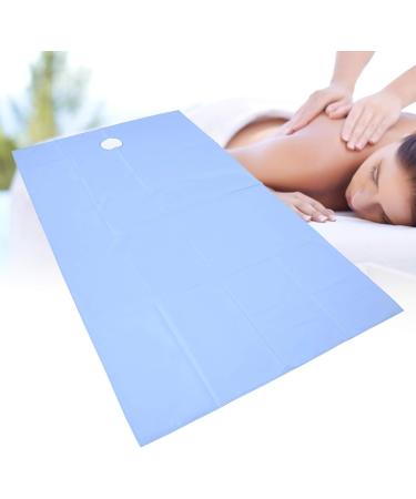 Verdant Touch Waterproof Bed Sheet - Skin-Friendly Beauty Salon & Spa Cover with Facial Atemhole - Breathable Blue Massage Bed Sheet - Buy Online on GoSupps.com
