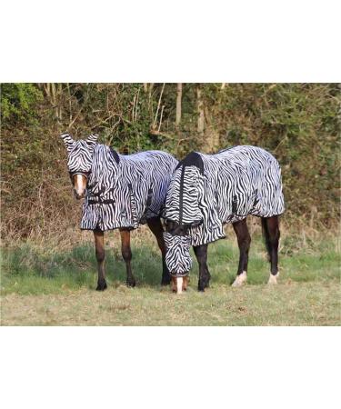 Jump Equestrian Horse Fly Rug Zebra Print Full Neck All In One Belly And Tail Flap Elastic Neck With Free Fly Mask (6'3'') - Buy Online on GoSupps.com