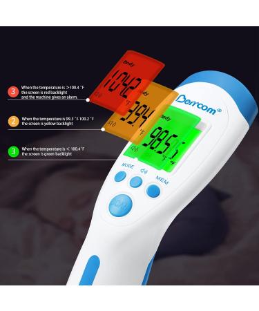 Berrcom No Contact Infrared Forehead Thermometer - Medical Grade 3-in-1 Baby Thermometer with LCD Display - Buy Online on GoSupps.com