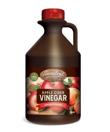 Apple Cider Vinegar Ancestral 100% Natural Contains The Mother Unfiltered & Unpasteurized Liquid Healthy & Nutritious Canadian Made 1L