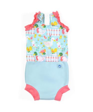 Splash About Happy Nappy Costume with Reusable Swim Nappy Little Ducks 12-24 Months