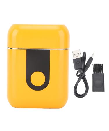 Mini Electric Beard Trimmer Portable Waterproof Type C Charging for Men Travel (Orange)
