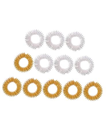 Beaupretty 20st finger massage ring spiky acupressure sensory finger toys toys spiky sensory ring acupressure finger rings toys mini finger circle massage circle iron