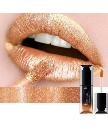 INTEROOKIE 21 Colors Matte Liquid Lipstick Lip Gloss Stain Resistant Non-Fade Lip Icing (18#)