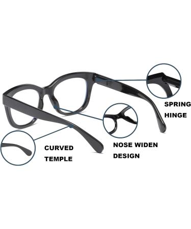 Fsread Oversized Reading Glasses For Women Blue Light Blocking Computer Readers Spring Hinge Retro +1.75 3 Mix 1.75 Dioptres - Buy Online on GoSupps.com
