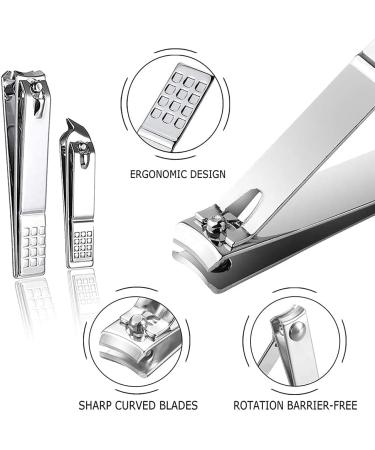 Nail Clippers Set for Thick Nails or Ingrown Toenails Large Toe Nail Trimmer Clipper Kit with Stainless Steel Sharp Blades Soft Grip Handle for Men Women Seniors Blue - Buy Online on GoSupps.com