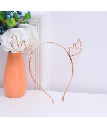 Frcolor Christmas Reindeer Headband for Kids Gold Anti-Stirring Antler Hairband for Girls | Perfect Holiday Photo Prop & Gifts - Buy Online on GoSupps.com