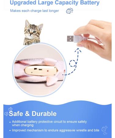 Potaroma Floppy Fish Cat Toy 2021 Upgraded | SilverVine & Catnip | Realistic Interactive Wiggle Fish 11 for Cats & Small Dogs - Buy Online on GoSupps.com