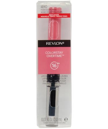 Revlon ColorStay Overtime Lip Color - For Keeps Pink (490) - Long-Lasting & Waterproof - 0.07 oz - Buy Online on GoSupps.com