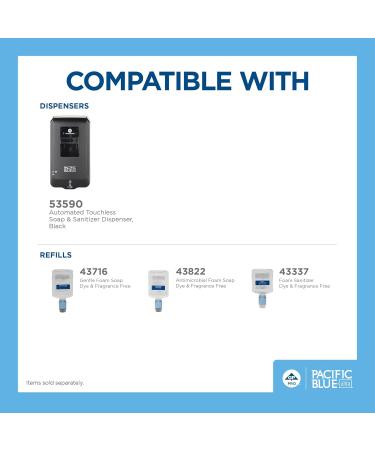 Georgia-Pacific-43822 Pacific Blue Ultra Antimicrobial Foam Soap Refills for Automated Touchless Soap Dispenser Dye & Fragrance Free 3 Bottles/Case - Buy Online on GoSupps.com