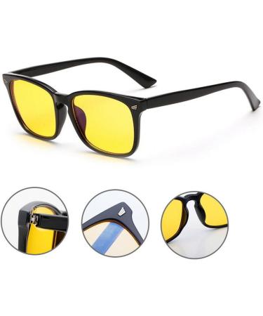 Houson Computer Glasses - Anti Blue Light Gaming Anti-Glare Yellow Lens | UV Protection & Eye Fatigue Relief - Buy Online on GoSupps.com