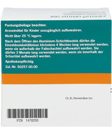 Buy ZADITEN Ophtha Sine 0.25 mg/ml Eye Drops - 20 Single Dose Packs for Worldwide Shipping - Buy Online on GoSupps.com