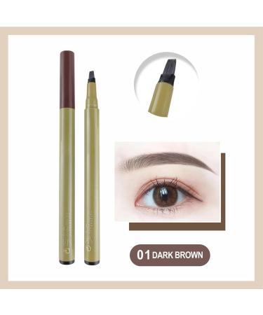 Eyebrow Pencil | Portable Travel Size Eyebrow Pen for Easy Brow Defining | Eyebrow Makeup Accessories for Home Dating Traveling Gathering Shopping Founcy Dark Brown - Buy Online on GoSupps.com