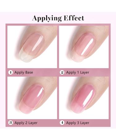 Vishine Transparent Jelly Pale Pink Gel Nail Polish - 15ml UV LED Sheer Pink for French Manicure - Buy Online on GoSupps.com