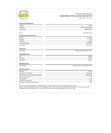 Buy Certified Organic White Thorn Leaves & Flowers 100g - Crataegus Hawthorn - Pure Herbal Plant | Biotiva - Buy Online on GoSupps.com