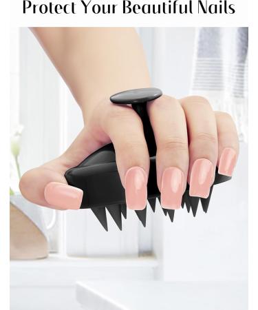 Heeta Scalp Massage Brush for Wet & Dry Hair - Soft Silicone Shampoo Brush for Gentle Head Massage - Black 04 - Buy Online on GoSupps.com