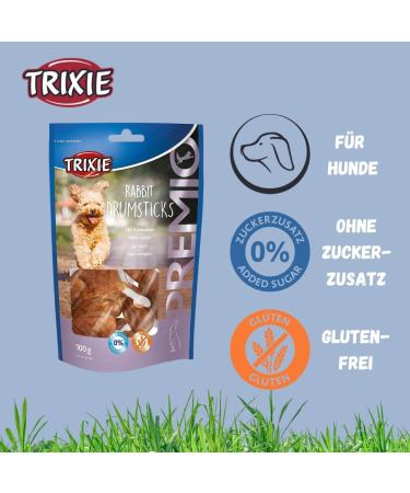 Trixie Premio Dog Rabbit Drumsticks 100g - Premium Grain & Gluten-Free Treats for Dogs | Training & Home Rewards - 31546 - Buy Online on GoSupps.com