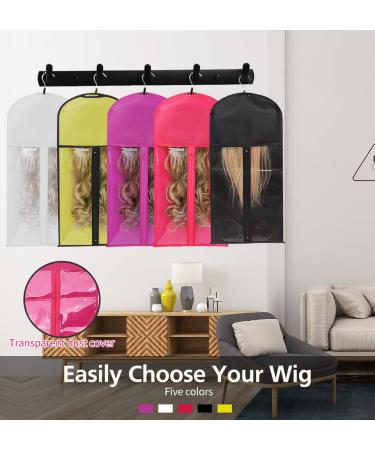 Hair Extension Storage Bag 10 Pack - Portable Holder with Hanger for Human Hair - Dustproof & Transparent Zip Up Closure - Store & Style Extensions Easily - Buy Online on GoSupps.com