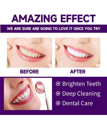 Deodorizing Teeth Whitening Powder Purple Toothpaste Powder Natural Teeth Whitening Toner Effectively Whitens Teeth and Removes Bad Breath (2PCS) - Buy Online on GoSupps.com