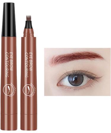 eyebrow pencil Waterproof eyebrow pen with 4 tips eyebrow pen liquid eyebrows long lasting eyebrow pencil creates natural makeup Redbrown - Buy Online on GoSupps.com
