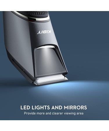 Body Groomer Men Kibiy Balls Trimmer Electric Groin Hair Trimmer Waterproof Wet/Dry Hair Clippers Body Shavers for Men Pubic Hair Razor with LED Light and Mirror Rechargeable (Grey) - Buy Online on GoSupps.com