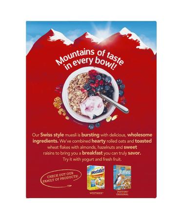 Alpen Original Muesli Swiss Style Cereal 14 oz Box (Pack of 6) | Non-GMO, Heart Healthy, Kosher, Vegan - Buy Online on GoSupps.com
