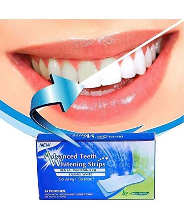 Advanced Teeth Whitening Strips Gentle for Sensitive Teeth Professional Effect to Remove Stains Teeth Whitening for Oral Care 14 Treatment 28 Strips (14 Pairs) - Buy Online on GoSupps.com