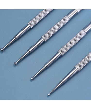 Dotting Tools 4 Pcs Professional Ball End Nail Art Tools Nail Art Pens Stainless Steel Dotting Pen Tool Nail Art Kit Rhinestone Picker Tool Pottery Tools Polymer Clay Tools(silver) - Buy Online on GoSupps.com
