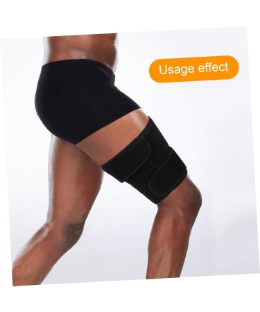 Thigh Leggings & Hamstring Brace for Women | Adjustable Compression Sleeve & Support for Groin Strain | Dance Pads in Black Spandex - Buy Online on GoSupps.com
