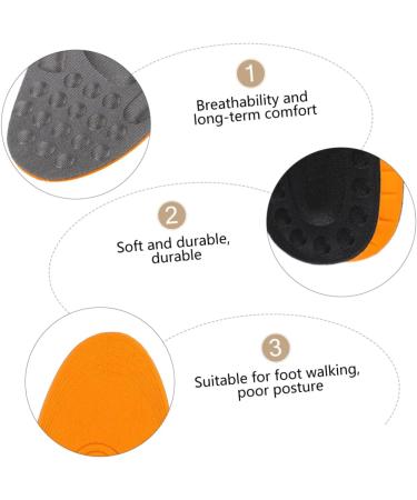 NOLITOY Shoe Inserts for Men & Women - 2 Pairs Plantar Support Insoles Thick Basketball Cushions Assorted Colors Size 35-39 - Buy Online on GoSupps.com