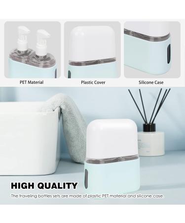 Skycase 2 in 1 Travel Bottle Set | Leak-Proof Refillable Containers for Toiletries | Airplane Travel Accessories Kit - Blue - Buy Online on GoSupps.com
