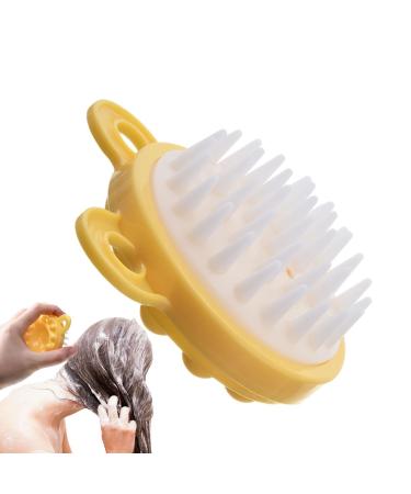 Massage hair comb soft hair carve silicone-head skin shampoo brush portable ergonomic bathing shampoo head massage device for men women children and adults perfect gifts for family