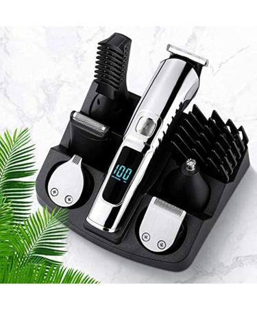 Lrporyvn Men's Beard Trimmer Cordless Hair Clipper Waterproof Body Nose Ear Cutting Shaver USB Rechargeable LED Display - Buy Online on GoSupps.com