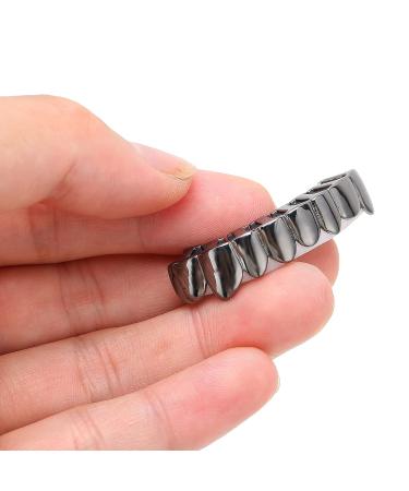 18K Gold Lower Teeth Hip Hop Grills - Halloween Festival Decoration Accessory for Men & Women (Black) - Buy Online on GoSupps.com