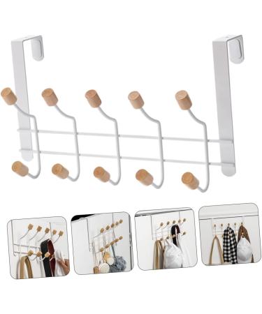 DOITOOL Towel Holder 2 Pcs 1 Wall Hanging Hook Hanger Coat Hook Rail Over The Door Hook Wood Coat - Buy Online on GoSupps.com