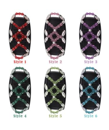 Kytpyi Hair Comb & Clips Set | 2 Fashionable Stretchable Hair Accessories for Women | Durable Double Hair Combs with Pearls | Perfect for Thick & Fine Hair - Buy Online on GoSupps.com