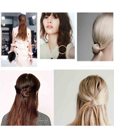 Yheakne Boho Gold Crescent Moon Hair Clip Barrette - Minimalist Geometry Hair Accessory for Women and Girls - Buy Online on GoSupps.com