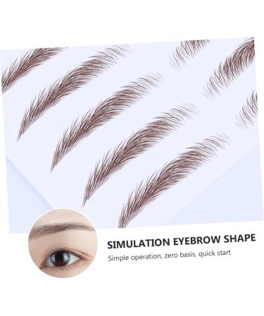 BIUDECO Fake Eyebrow Stickers 4pcs Eyebrow Stickers Waterproof Stickers Eyebrow Tattoos 6d Hair-like Eyebrows Stickers 4d Mold - Buy Online on GoSupps.com