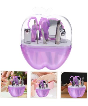 minkissy tool nail trimming kit nail file nail clippers apple shape 9 piece set Clippers Nail set purple cosmetic nail trimmer kit nail nail art kit nail kit de manicura medium Purple - Buy Online on GoSupps.com