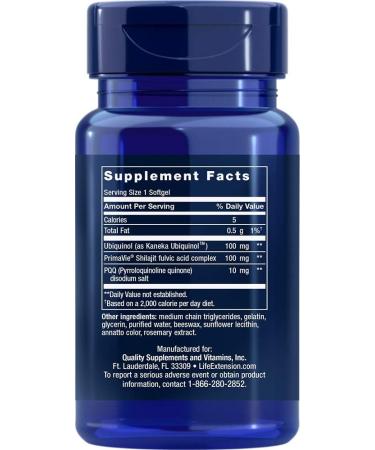 Life Extension Super Ubiquinol CoQ10 with PQQ - 30 Softgels | Pack of 2 - Enhance Energy & Heart Health | International Shipping Available - Buy Online on GoSupps.com