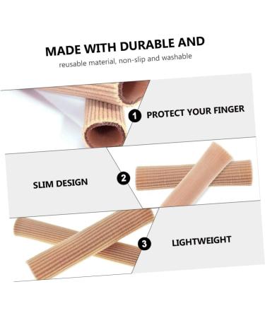 PLAFOPE 2pcs Gel Finger Toe Cover Thumb Protector - Elastic Silicone Wrap Bandages for Toe and Finger Support - Flesh Color - Buy Online on GoSupps.com