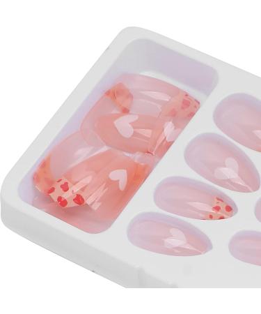 Pink Leopard Press On Fake Nails Pink Artificial False Nails Nail Art Tips Fashionable Full Cover Fake Nails Medium Length Fake Nails Transparent False Nails - Buy Online on GoSupps.com